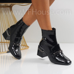Дамски боти на ток-1110-1245 Black 