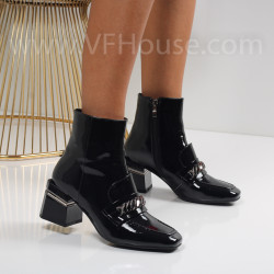 Дамски боти на ток-1110-1245 Black 