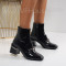 Дамски боти на ток-1110-1245 Black 
