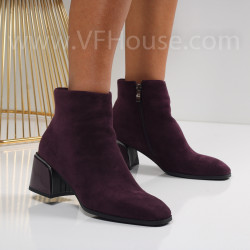 Дамски боти на ток-1110-6674 Dark Purple