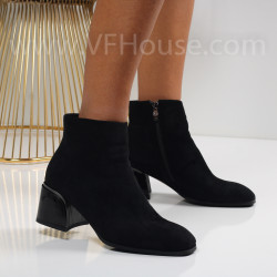 Дамски боти на ток-1110-6674 Black