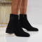 Дамски боти на ток-1110-7758 Black