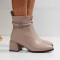 Дамски боти на ток-1110-2171 Beige