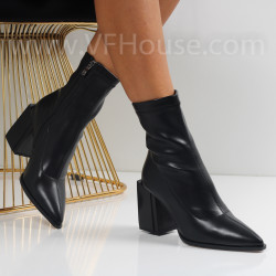 Дамски боти на ток-1110-29160245 Black