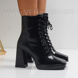 Дамски боти на ток-1110-26267556 Black