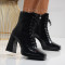 Дамски боти на ток-1110-26267556 Black