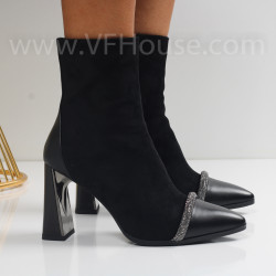 Дамски боти на ток-1110-867166 Black