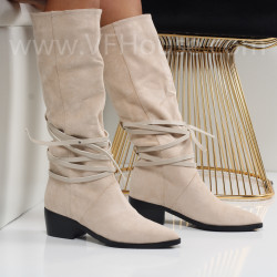 Дамски ботуши-1110-28452182 Beige
