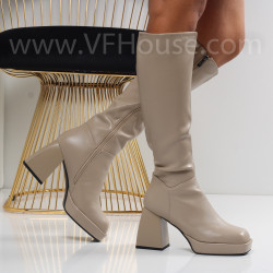 Дамски ботуши-1110-10548921 Beige