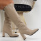 Дамски ботуши-1110-293411 Beige
