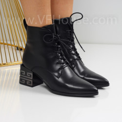 Дамски боти на ток-2510-44782757-2 Black