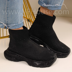 Дамски маратонки-1402-1040 Black