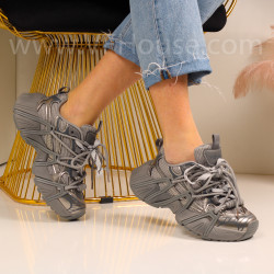 Дамски маратонки-1402-1014 Grey