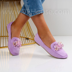 Дамски мокасини-0106278 Purple