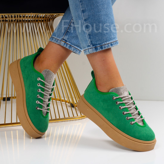 Дамски ежедневни обувки - 2023-1406375 Green