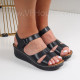 Дамски сандали на платформа-300623309 Black