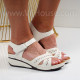 Дамски сандали на платформа -300623366 White