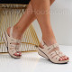 Дамски сандали на платформа-300623302 Beige