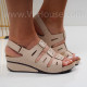 Дамски сандали на платформа-300623302 Beige