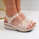 Дамски сандали на платформа-300623367 Beige