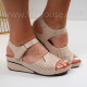 Дамски сандали на платформа-300623367 Beige