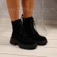 Дамски боти естествен велур-141025-89171-1A Black