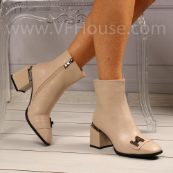 Дамски боти -141025-6524A3519 Beige