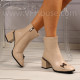 Дамски боти -141025-6524A3519 Beige