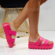 Дамски чехли на платформа-15067197-10 PINK
