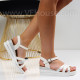 Дамски сандали на плаформа-1506-5510-5 Silver