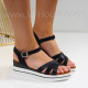 Дамски сандали на плаформа-1506-5510-5 Black