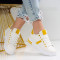 ДАМСКИ КЕЦОВЕ - 0301-3081901 WHITE/YELLOW