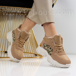 Дамски боти-1612-9106 Khaki