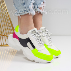 ДАМСКИ МАРАТОНКИ - 0102-0012001 WHITE/GREEN