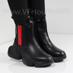ДАМСКИ БОТИ - 2021-1022948311 BLACK-RED