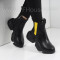 ДАМСКИ БОТИ - 2021-1022948311 BLACK-YELLOW
