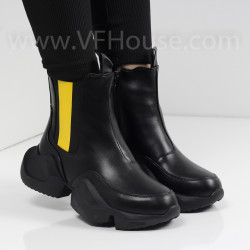 ДАМСКИ БОТИ - 2021-1022948311 BLACK-YELLOW