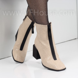ДАМСКИ БОТИ НА ТОК - 2021-102150450 BEIGE