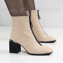ДАМСКИ БОТИ НА ТОК - 2021-102150450 BEIGE