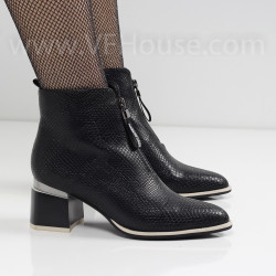 ДАМСКИ БОТИ НА ТОК - 2021-102272352 BLACK WHITE