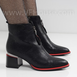 ДАМСКИ БОТИ НА ТОК - 2021-102272352 BLACK RED