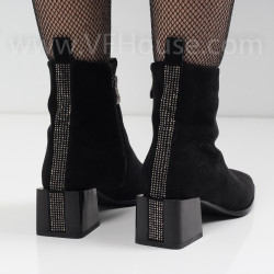 ДАМСКИ БОТИ НА ТОК - 2021-1020937182 BLACK VELVET