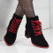 ДАМСКИ БОТИ НА ТОК - 2021-102272344 BLACK RED