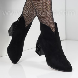 ДАМСКИ БОТИ НА ТОК - 2021-102425510 BLACK VELVET