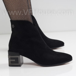 ДАМСКИ БОТИ НА ТОК - 2021-102425510 BLACK VELVET
