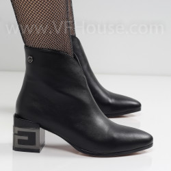 ДАМСКИ БОТИ НА ТОК - 2021-102425510 BLACK PU