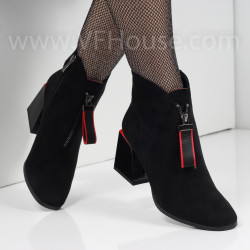 ДАМСКИ БОТИ НА ТОК - 2021-1020401534 BLACK VELVET