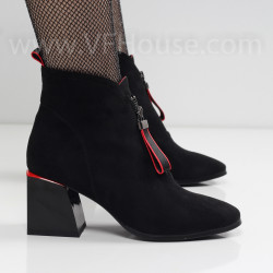 ДАМСКИ БОТИ НА ТОК - 2021-1020401534 BLACK VELVET