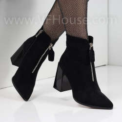 ДАМСКИ БОТИ НА ТОК - 2021-1020456586 - BLACK VELVET