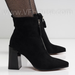 ДАМСКИ БОТИ НА ТОК - 2021-1020456586 - BLACK VELVET